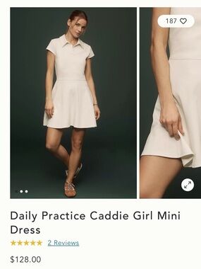 Caddie Girl Polo Mini Dress in Cream